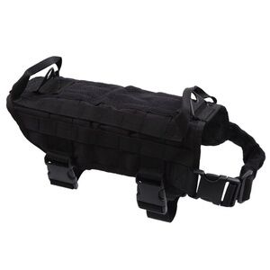 Army Tactical K9 Black Training Dog Harness Military Adjustable Nylon Vest - XL